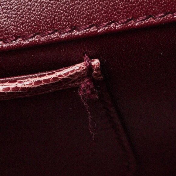 Chanel Dark Red Square Quilted Lizard Extra Mini Flap Bag - Picture 8 of 11